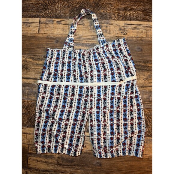 American‎ Eagle Smocked Floral Tank Top Size Small Sleeveless Tie Waist - Picture 6 of 8